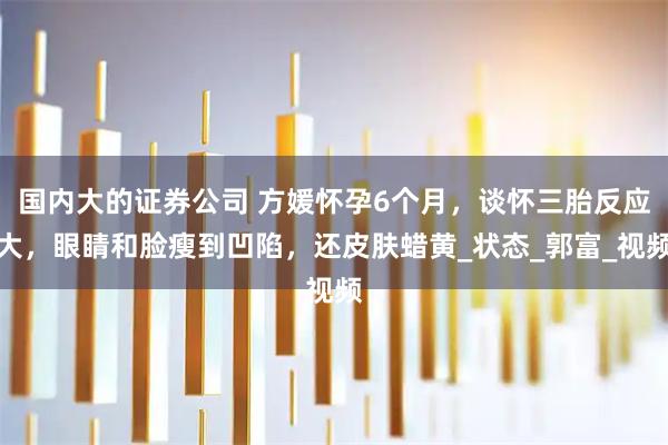 国内大的证券公司 方媛怀孕6个月，谈怀三胎反应大，眼睛和脸瘦到凹陷，还皮肤蜡黄_状态_郭富_视频